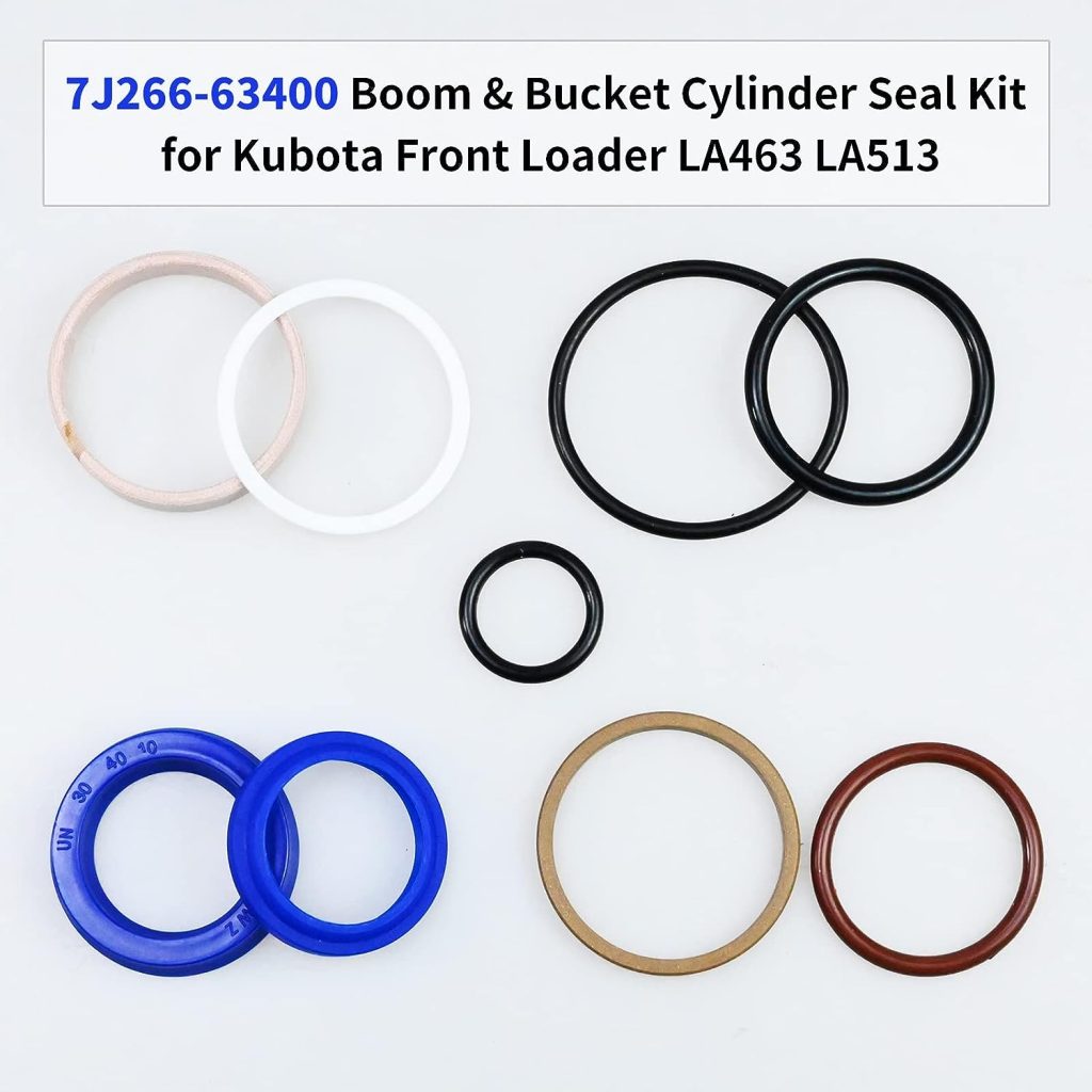 7J266-63400 Boom  Bucket Cylinder Seal Kit Compatible With Kubota Front Loader LA463 (S/N Before 24767), LA513 (S/N Before 30219) And Kubota Tractor(s)
