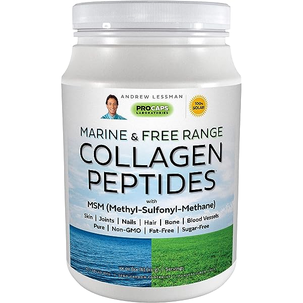 ANDREW LESSMAN Free Range Collagen Peptides Powder 240 Servings - Supports Smooth Soft Skin , Comfortable Joints. 100% Pure. Super Soluble. Unflavored. No Sugar. No Additives.