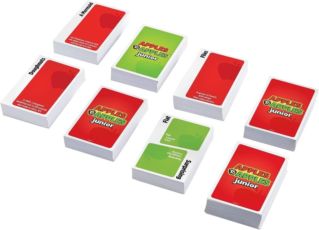 Apples to Apples Junior Kids Game, Card Game for Family Night with Kid-Friendly Words to Make Crazy Combinations (Amazon Exclusive)