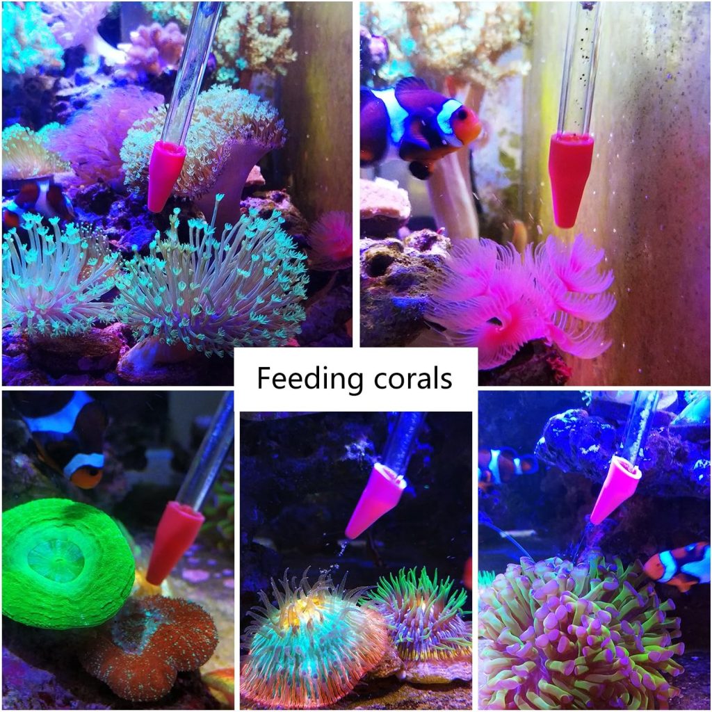 Aquarium Choice Coral Feeder Long Syringe Tube Liquid Fertilizer Feeder SPS HPS Marine Reef Coral Feeder Tool Fish Excreta Cleaner (1 Units 40CM/15.74 Inch)