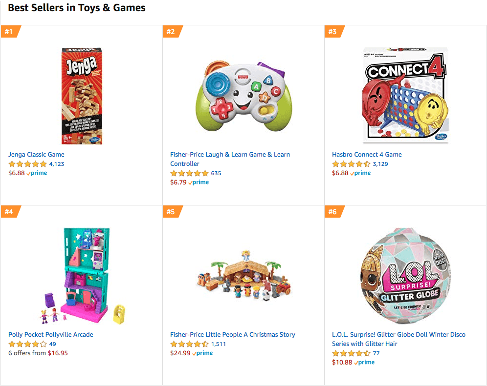 Best Selling Games on Amazon