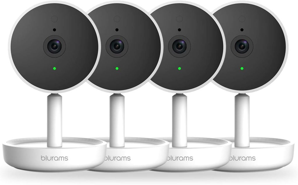 blurams Indoor Security Camera 2K, 4 Pack Security Cameras for Home, Pet Camera Baby Camera w/Facial Recognition, 2-Way Talk, Night Vision, Motion  Sound Detection, Compatible with Alexa  Google