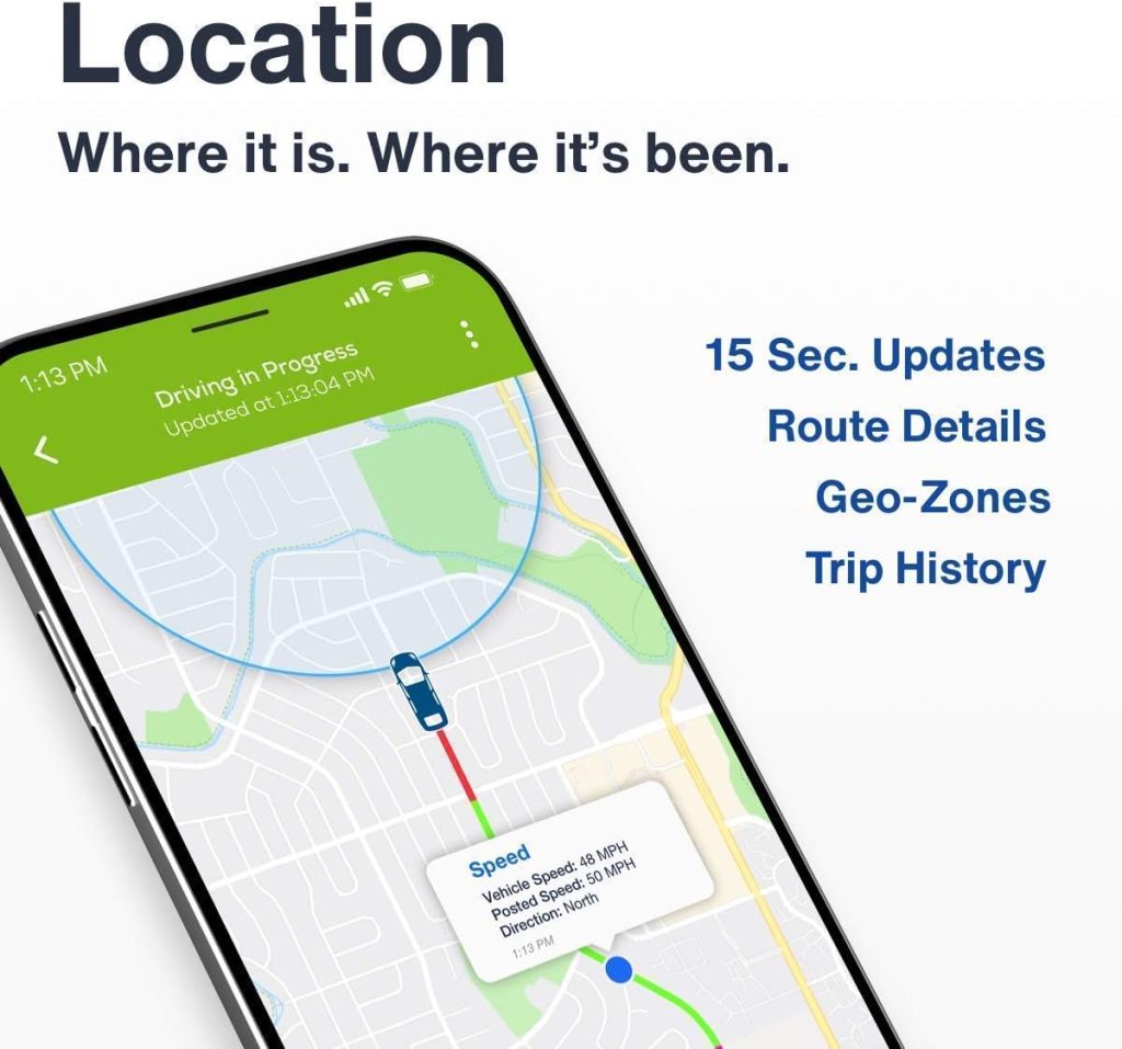 Bouncie - GPS Car Tracker [4G LTE], Vehicle Location, Accident Notification, Route History, Speed Monitoring, GeoFence, No Activation Fees, Cancel Anytime, Family or Fleets