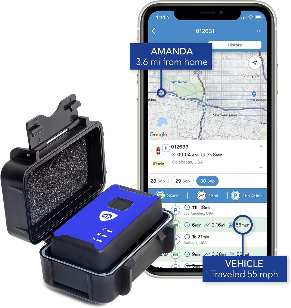 Brickhouse Car Trackers for Your Vehicle - Spark Nano 7 GPS Tracker with Magnetic Waterproof Case - Hidden Real-Time 4G LTE Vehicle Finder - GPS Tracking Device for Cars  More - Subscription Required