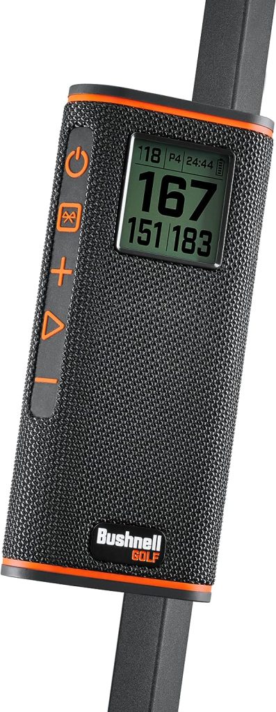 Bushnell Golf Wingman View Golf GPS Speaker - Visible GPS, View Hazards  Green Distances, Magnetic BITE Mount, 10 Hour Battery Life