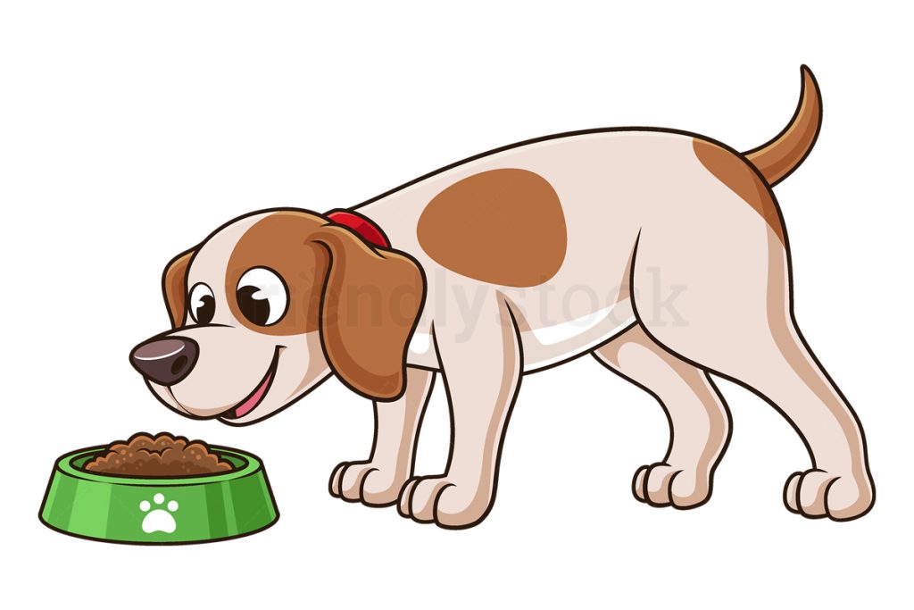 Cute Clip Art of Dogs Eating