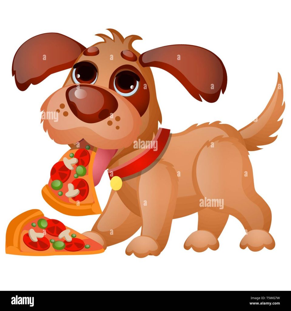 Cute Clip Art of Dogs Eating