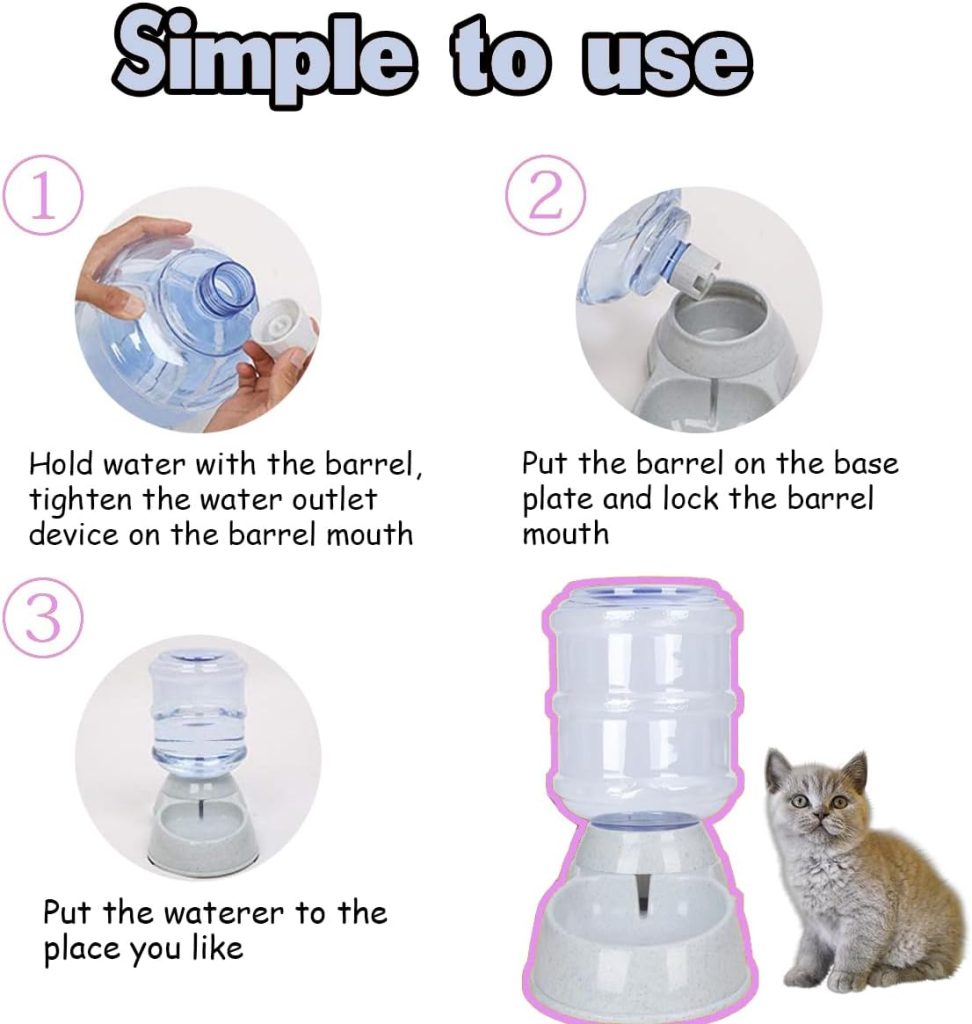 Dog Water Bowl Dispenser,3 Gallon/ 11L Pet Water Dispenser Station for Large Dogs and Cats,Gravity Automatic Feeder,Large Size Dog Drinking Fountain