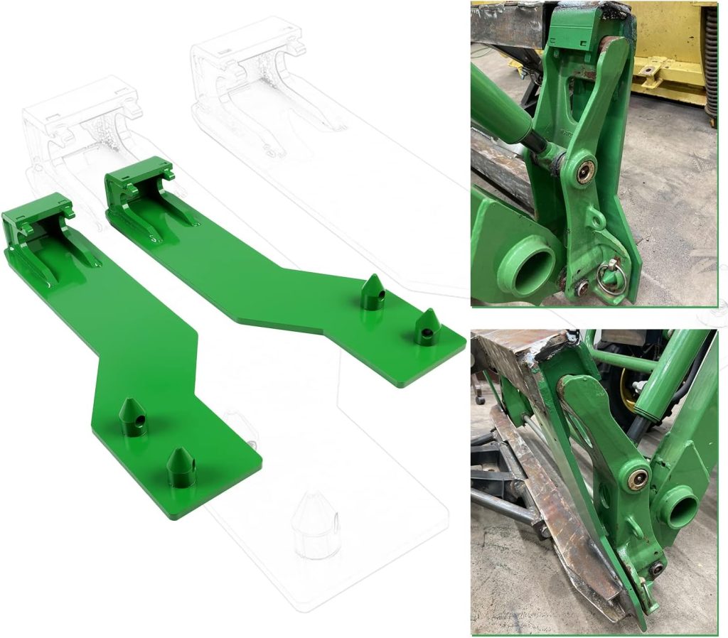 ECOTRIC Tractor Loader Quick Tach Weld On Mounting Brackets Compatible with John Deere Tractor Loaders