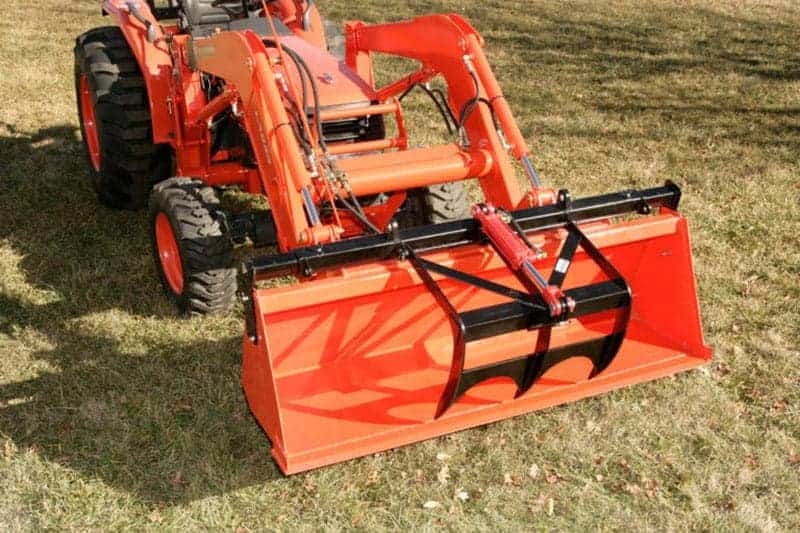 Grapple attachment for Kubota tractor front end loader