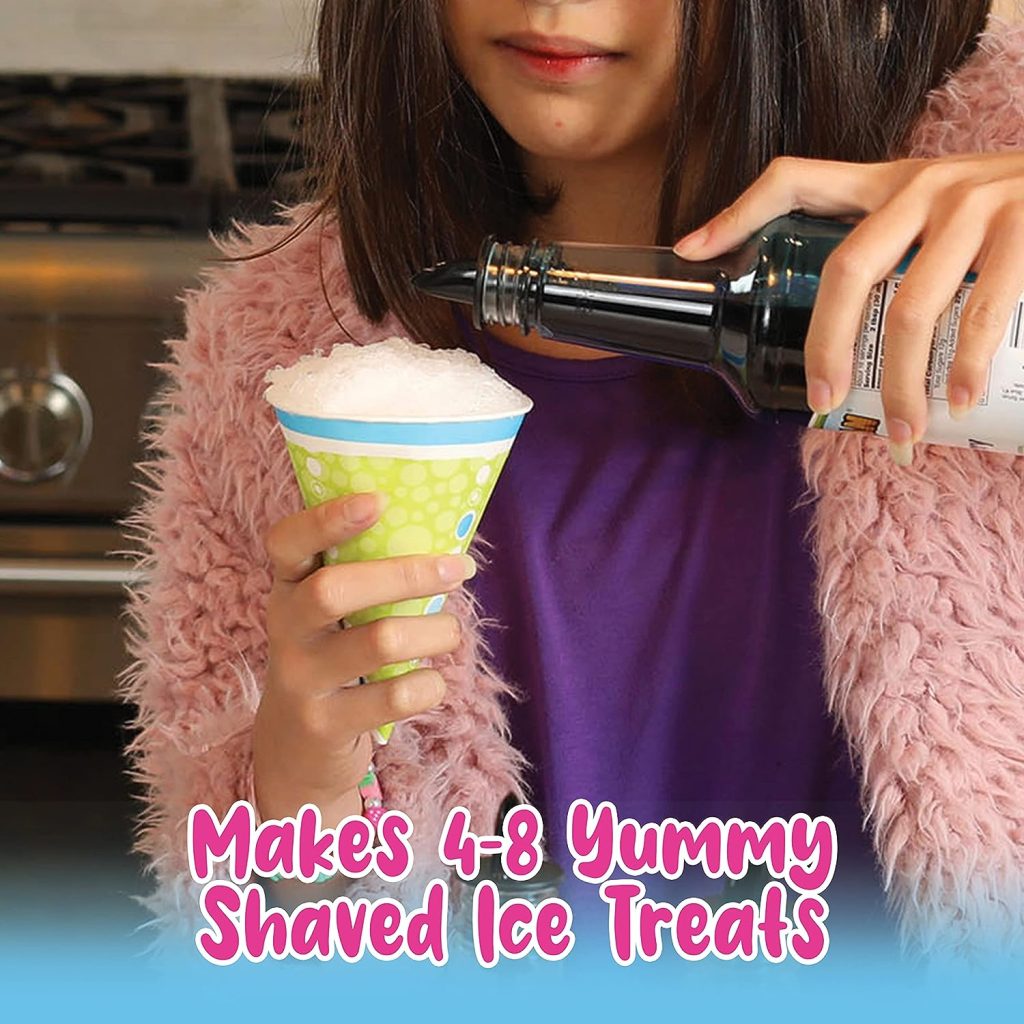Hawaiian Shaved Ice S777 Snow Cone and Shaved Ice Machine with Blade Adjustment Knob and 5 Reusable Plastic Ice Mold Cups. Great for Granitas, Seltzers, Italian Soda and More 120V, Matte Black