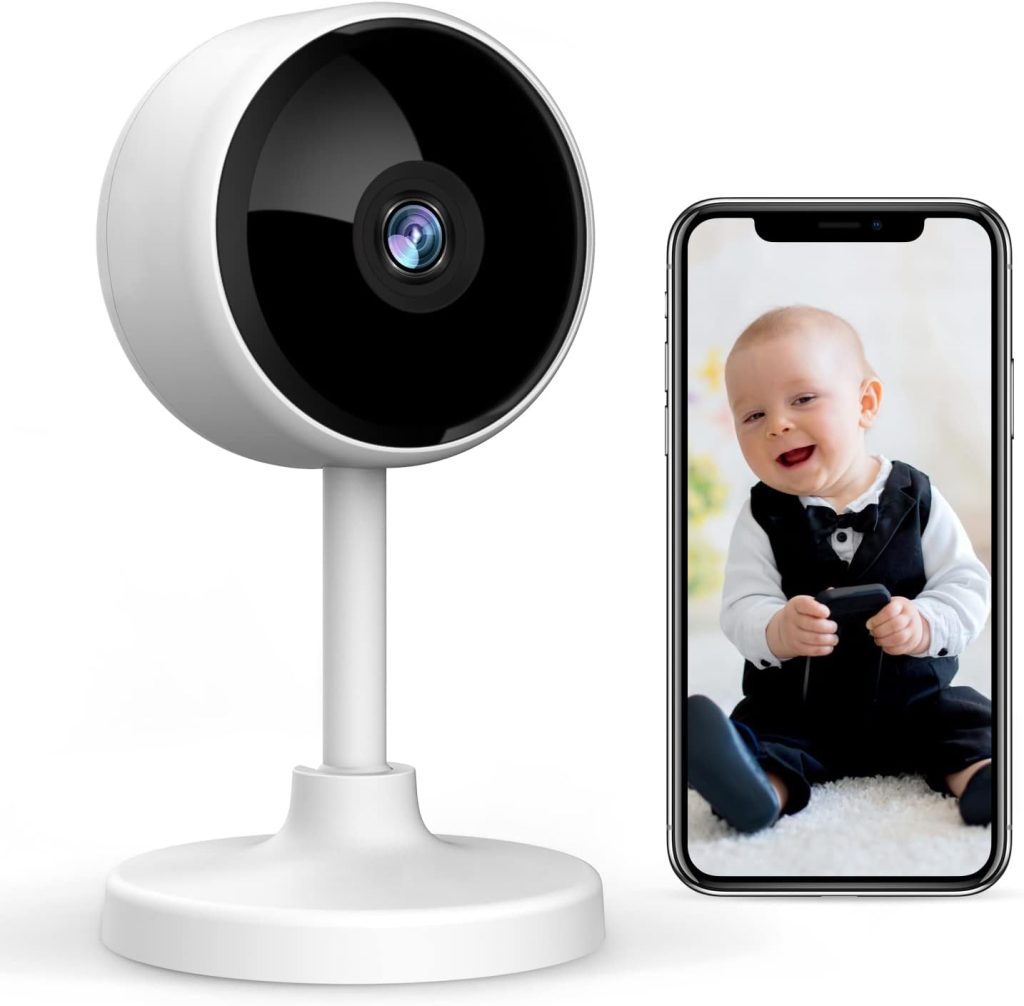 Indoor Camera, Cameras for Home Security with Night Vision, Pet Camera with Phone App, 1080P Indoor Security Camera, Motion Detection, 2-Way Audio, WiFi Camera Home Camera Compatible with Alexa