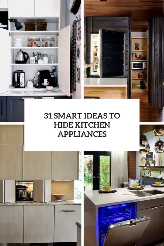 Ingenious Hidden Appliance Cabinet