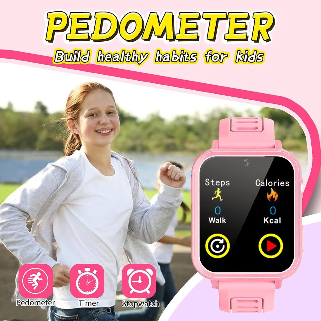 Kids Smart Watch Girls Boys, Smart Watch for Kids Gifts for 4-12 Years Old with 24 Games HD Camera Video Music Player Pedometer Flashlight Alarm Toys Birthday Gift for Girls Boys Age 6 7 8 9 10