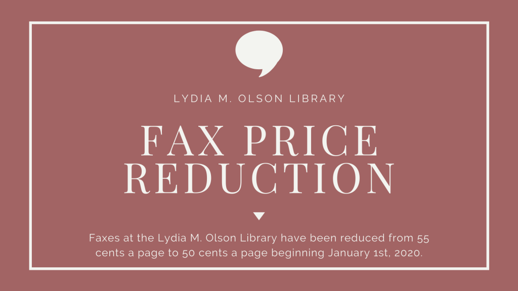 Library Faxing Fees