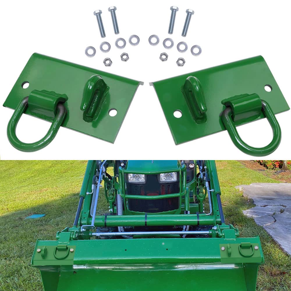 Maureen Tractor Bucket Hooks D Rings Bolt on Heavy Duty Compatible Fit for ith John Deere Compact Tractor 1025R 2032R 3320 2520