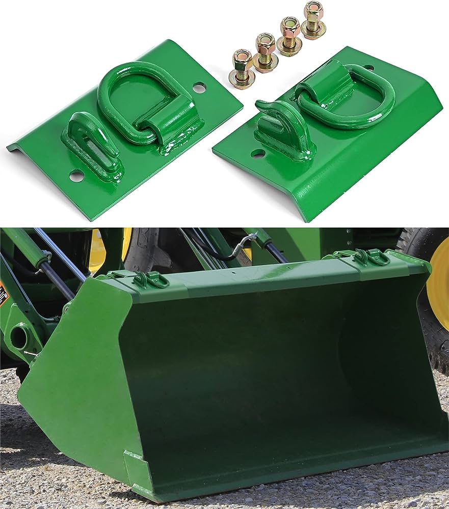 Maureen Tractor Bucket Hooks D Rings Bolt on Heavy Duty Compatible Fit for ith John Deere Compact Tractor 1025R 2032R 3320 2520