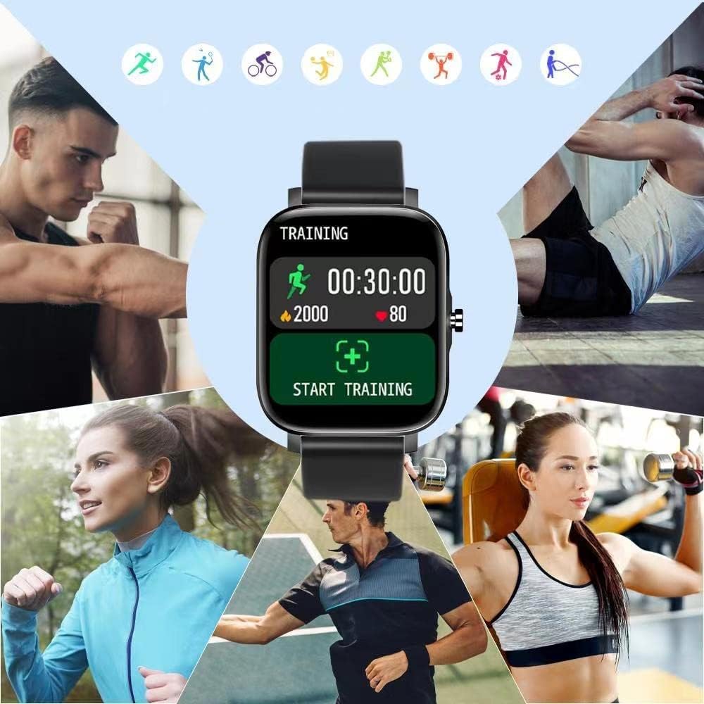 Motast Smart Watch for Men Women, 1.69 Touch Screen Fitness Tracker Watch 8 Sport Modes Smartwatch with Heart Rate and Sleep Monitor, IP68 Waterproof Pedometer Activity Tracker for Android iOS