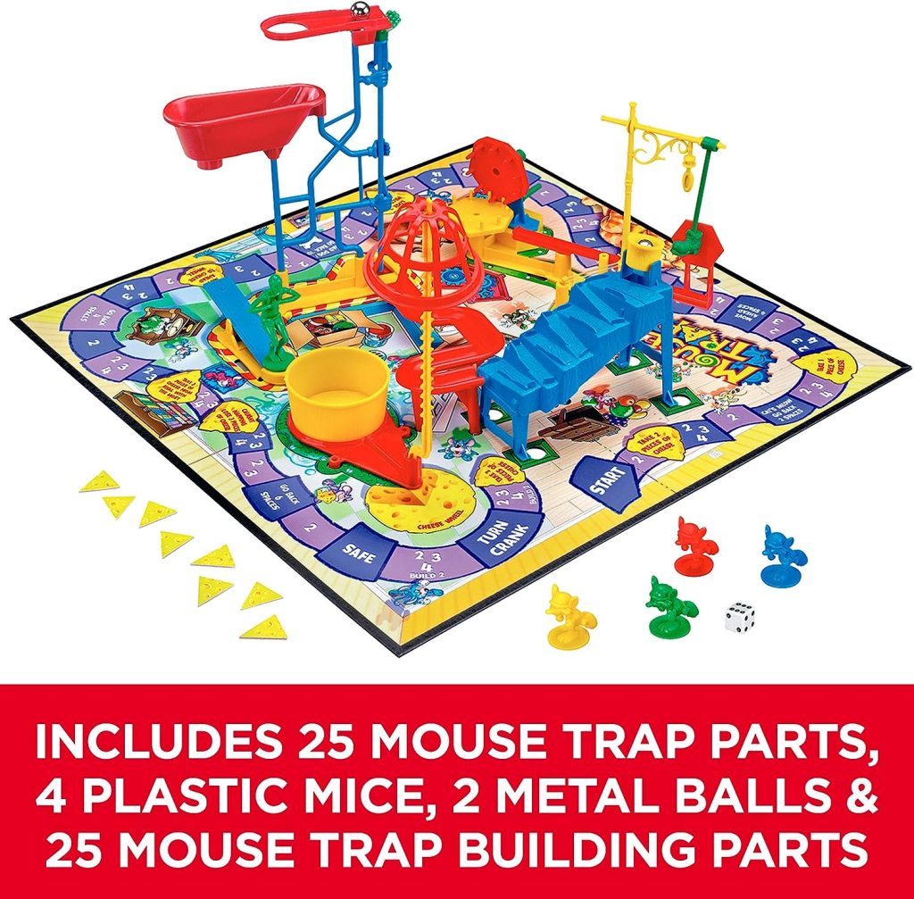 Mouse Trap Kids Board Game, Family Board Games for Kids, Kids Games for 2-4 Players, Family Games, Kids Gifts, Ages 6 and Up (Amazon Exclusive)