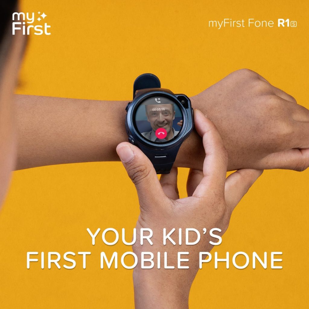 myFirst Fone R1s - 4G Kids Smart Watch Phone GPS Tracker, Smartwatch Fone incl ATT Unlimited Data Roaming to Canada US Sim Card HD Video Call Voice Messaging Heart Rate