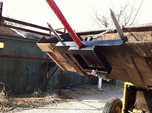 Neat Attachments Front Loader Bucket Hay Bale Spear Attachment w/ 49 Bale Spear  Stabilizer Spikes, Rated 3000 LB