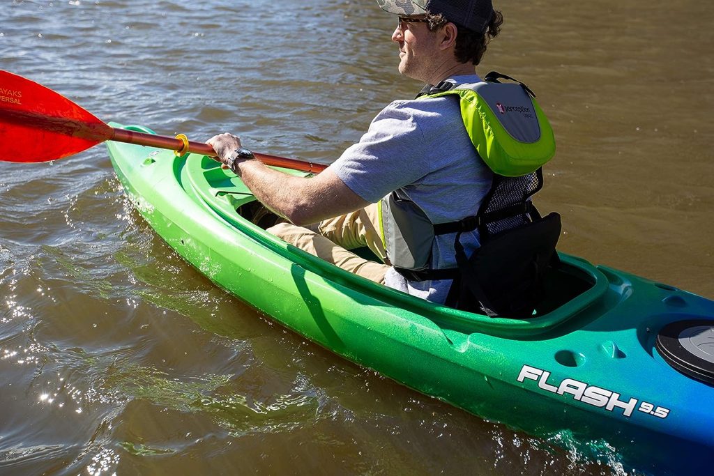 Perception Flash 9.5 | Sit Inside Kayak | Rod Holders and Rear Storage | 9 6