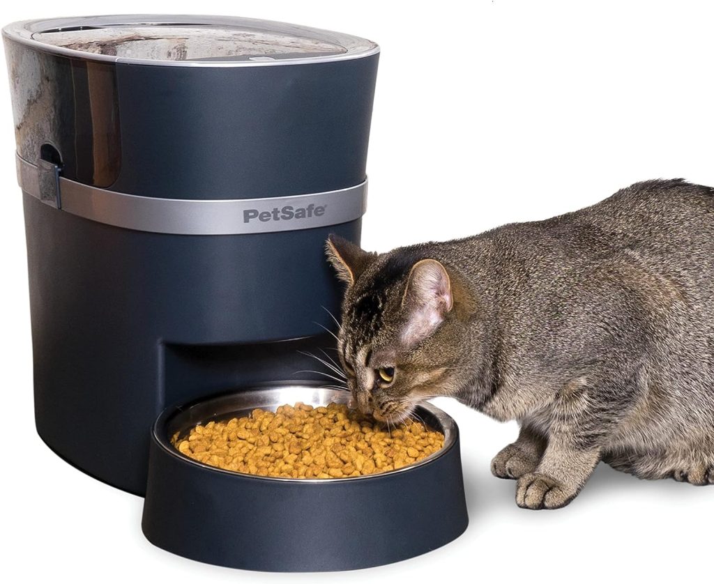 PetSafe Smart Feed - Electronic Pet Feeder for Cats  Dogs - 6L/24 Cup Capacity - Programmable Mealtimes - Alexa, Apple  Android Compatible - Backup Batteries Ensure Meal Delivery During Power Outage