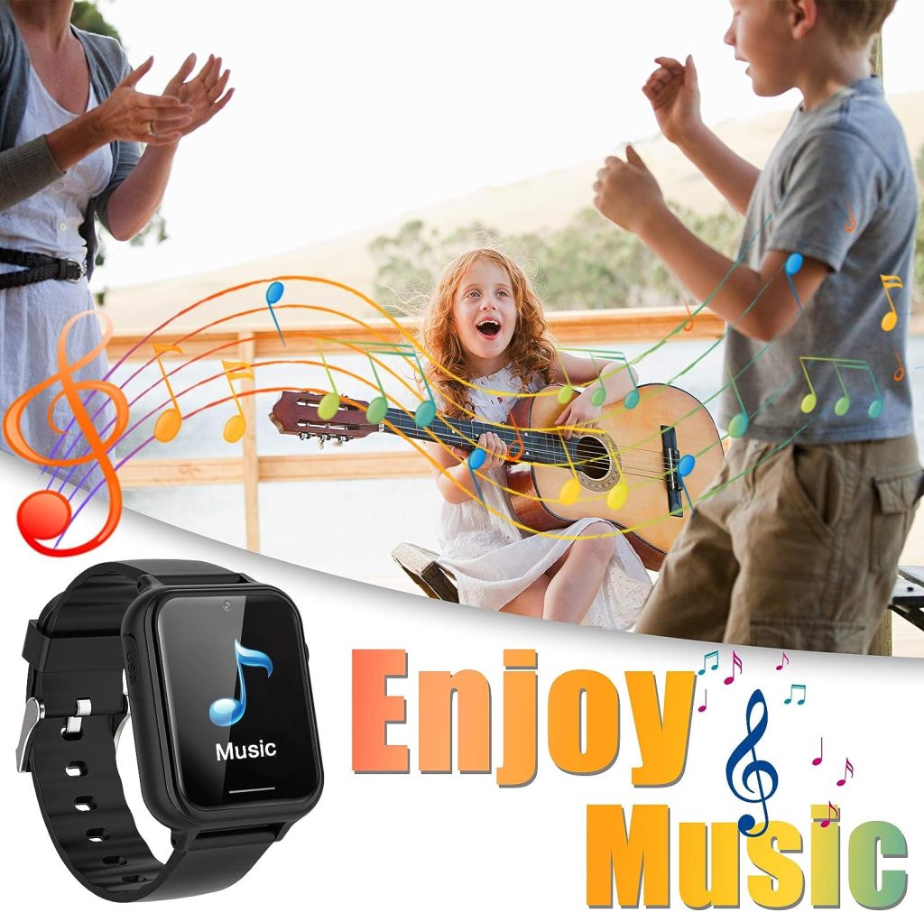 PTHTECHUS Smart Watch for Kids - Boys Girls Smartwatch with 2 Way Phone Need 2G SIM to Call SOS Games Music MP3 Player HD Selfie Camera Calculator Alarm Timer 12/24 Hours for 4-13 Years Old Students