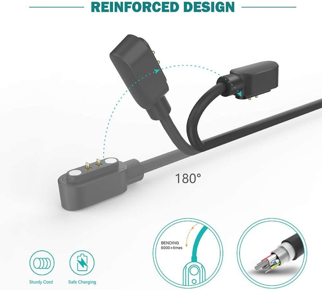 Smart Watch Charger Magnetic Charging USB Cable Compatible with YAMAY Willful Letsfit Letscom Umidigi Uwatch 3S 3 2 2S Urun smartwatch