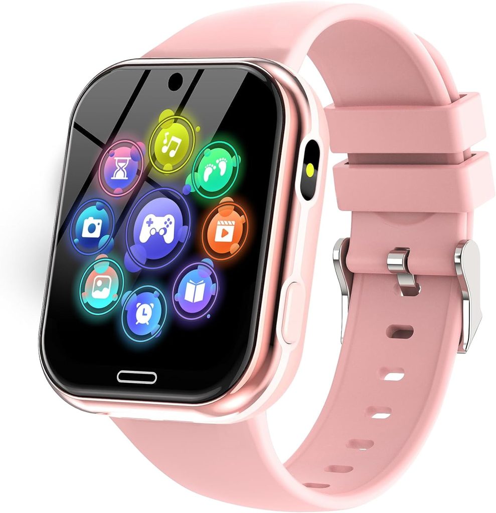Smart Watch for Kids Gift for Girls Toys Age 6-8 Kids Game Smart Watches for Girls Boys 8-10 with 24 Games Video Camera Music Alarm Educational Birthday Gifts Ages 6 7 8 9 10 11 12 Years Old (Pink)