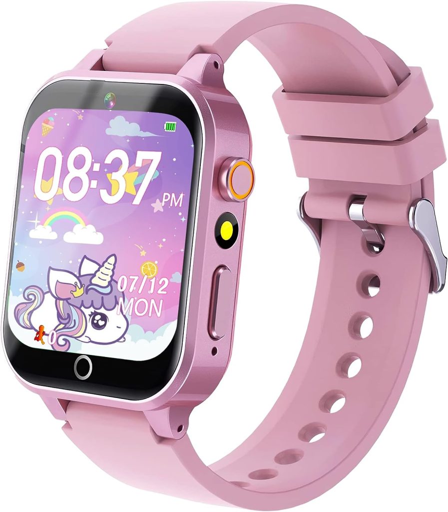Smart Watch for Kids Gift for Girs Toys Age 6-8, Kids Watch for Girls Boys 8-10 with Video Camera Music Player Educational Birthday Gifts for 6 7 8 9 10 11 12 Year Old Boys (Pink)
