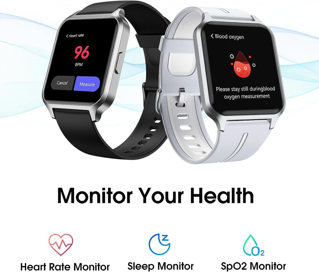 Smart Watch for Women Men, Fitness Tracker with Heart Rate Monitor, Blood Oxygen, Sleep Tracking, Calories Step Counter Fitness Watch IP68 Waterproof Smartwatch Compatible with iOS Android Phones