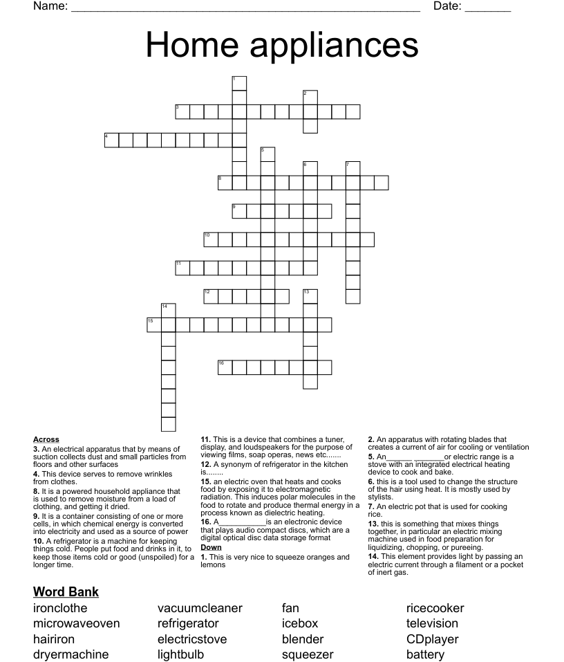 Solving the Vented Appliance Crossword