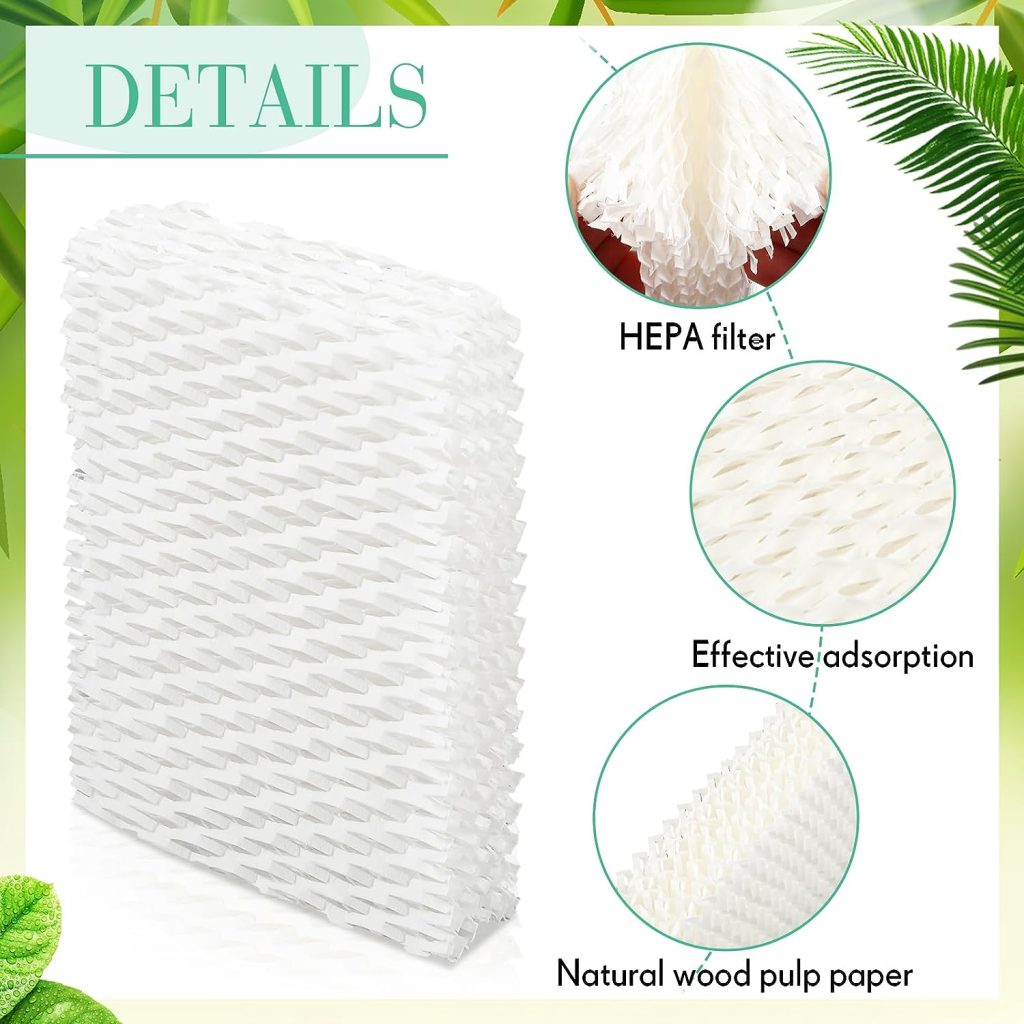 Timgle Humidifier Filter Replacement Compatible with Relion WF813 RCM-832 ProCare PCWF-813 PCCM-840 EQWF-813 Factory Replacement Cool Mist Humidifiers Wick Filters(6 Pcs)