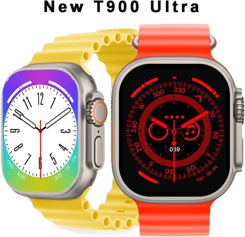 Ultra Smart Watch 2023 T900 Ultra Series 8 Smartwatch Wireless Charging Bluetooth Call Men Women Watch 8 Ultra Fitness Bracelet (Black)