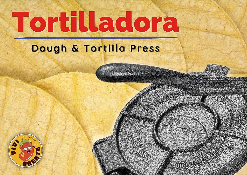 Vivicreate Tortilla Press,Tortilla Maker, Dough Press,Flour Tortilla press, Rotis Press, Quesadilla,Tortilla Makers,Grey Color