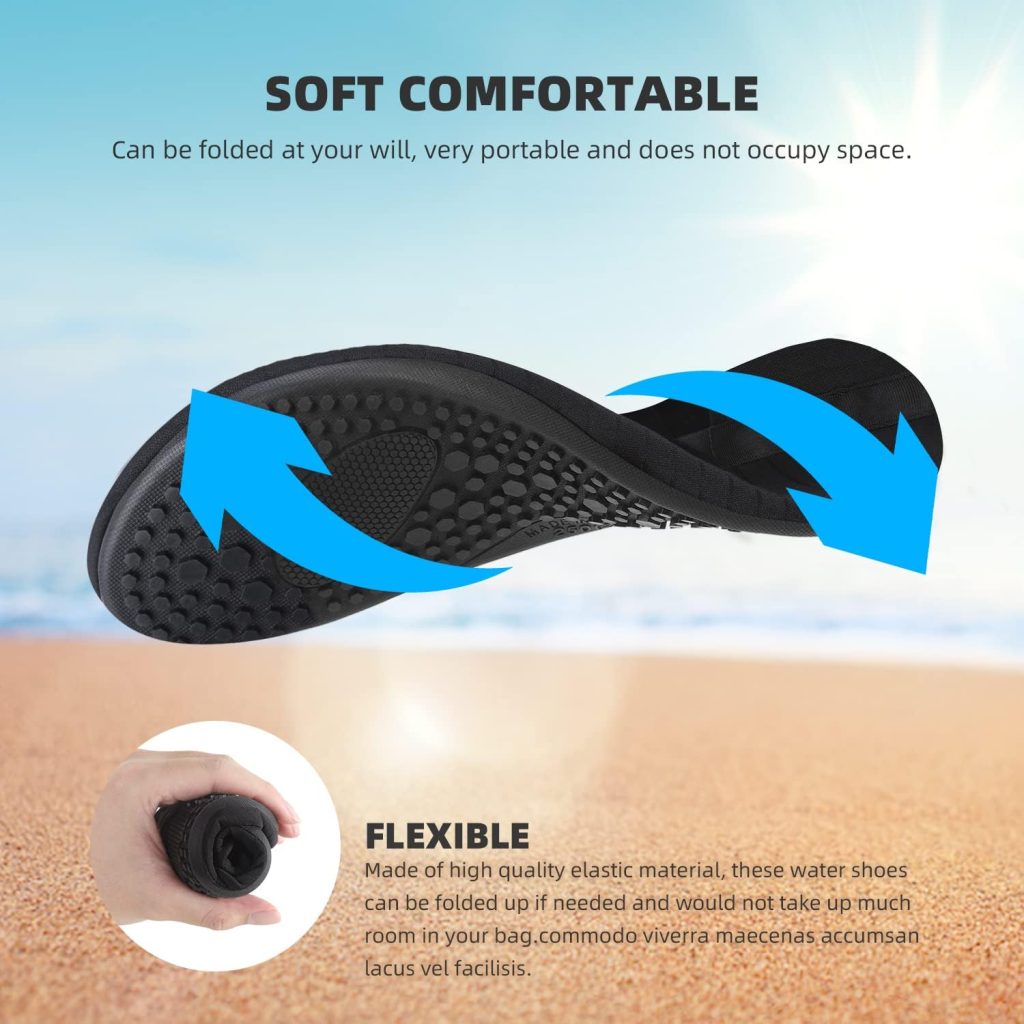 Water Socks for Women Men Adult Aqua Swim Shoes Beach River Pool Barefoot Yoga Exercise Wear Sport Accessories Quick-Dry Must Haves Size